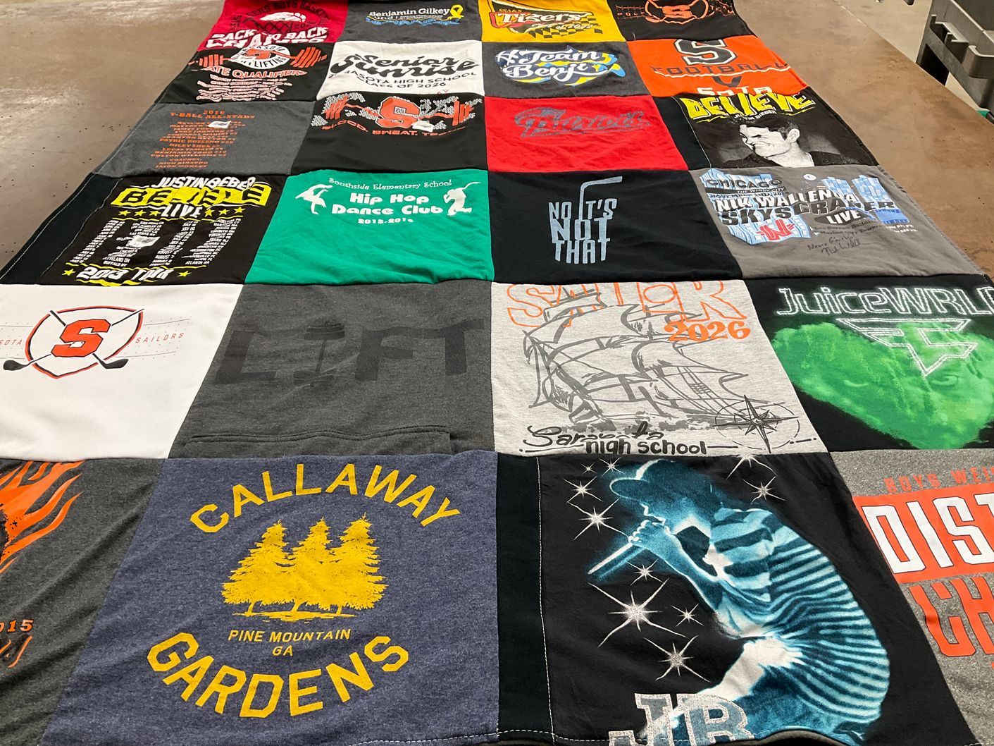 T-shirt quilt from sardis high school by Katherine from FL