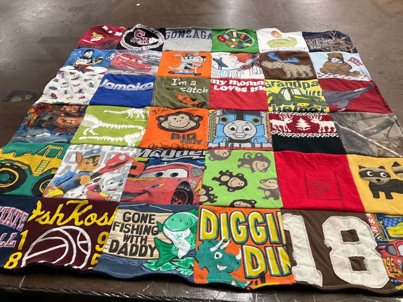 T-shirt quilt from idaho state university by Robyn/Roddy from ID