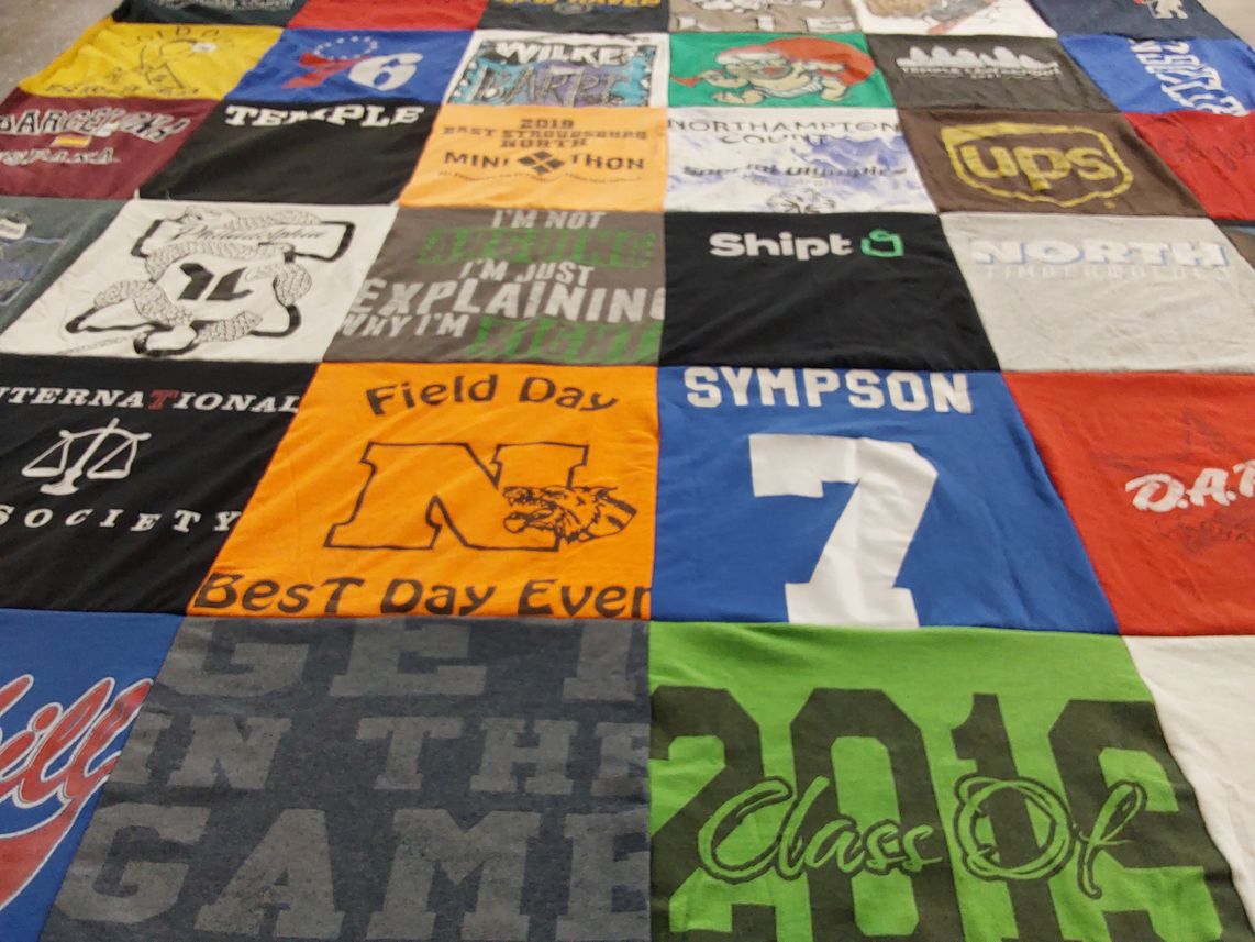 T-shirt quilt featuring northampton high school by Briana from PA