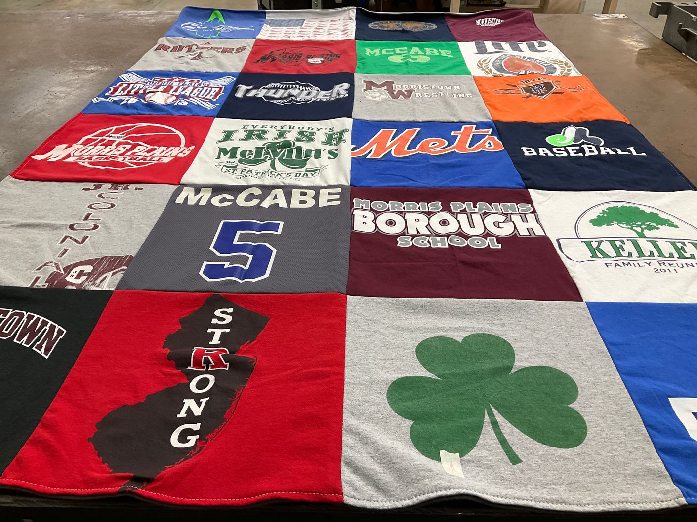 T-shirt quilt featuring keller family reunion by Jan from NJ