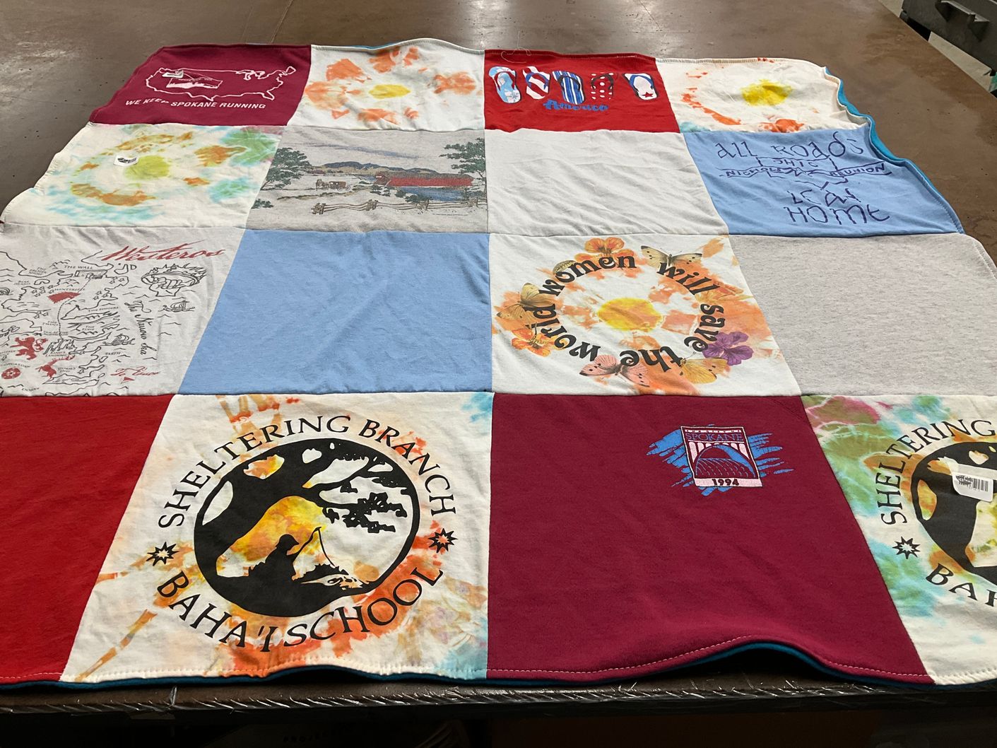 T-shirt quilt from baha'i school by Deborah from WA
