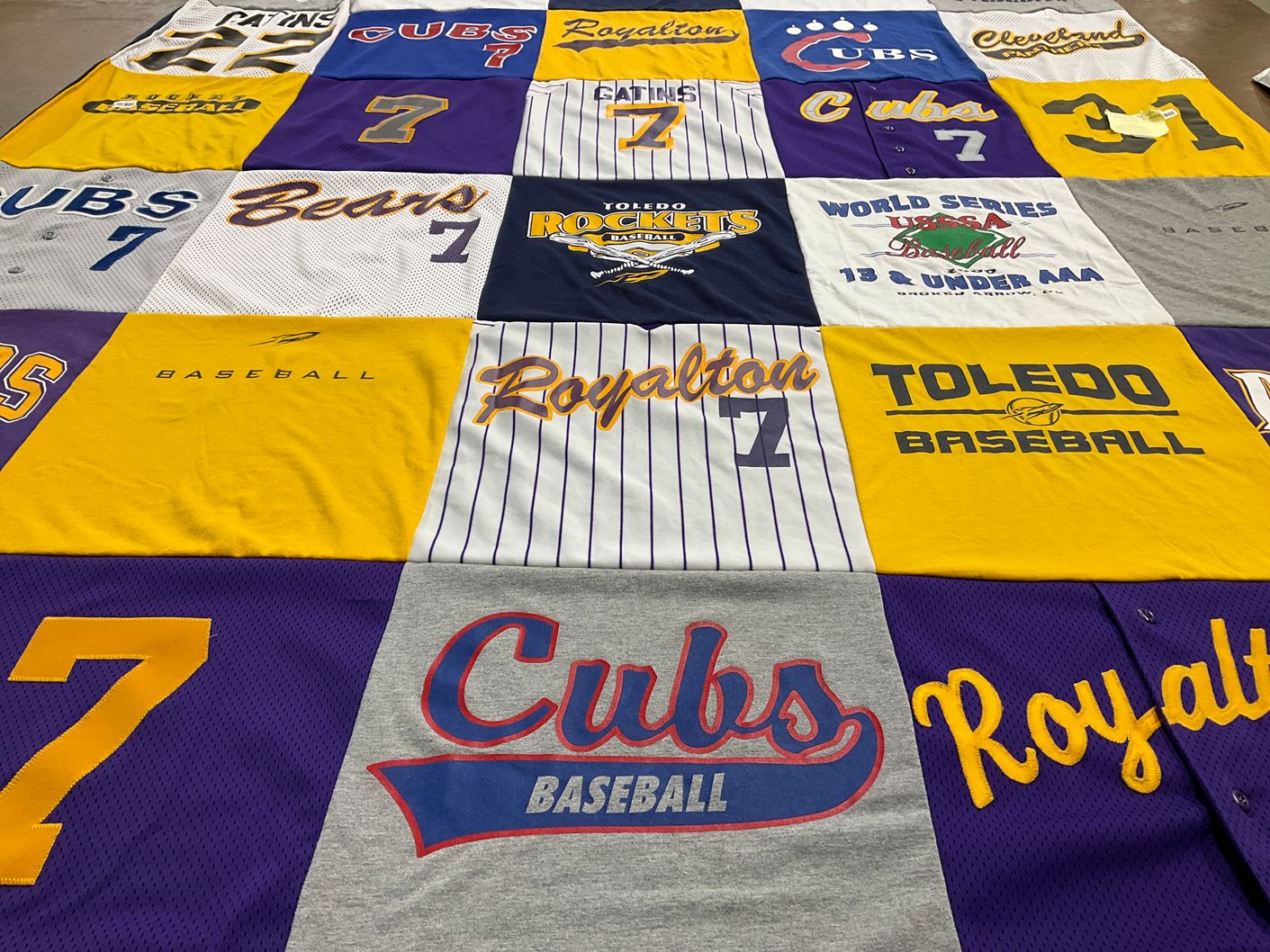 T-shirt quilt featuring cubs baseball, toledo rockets by Malorie from OH