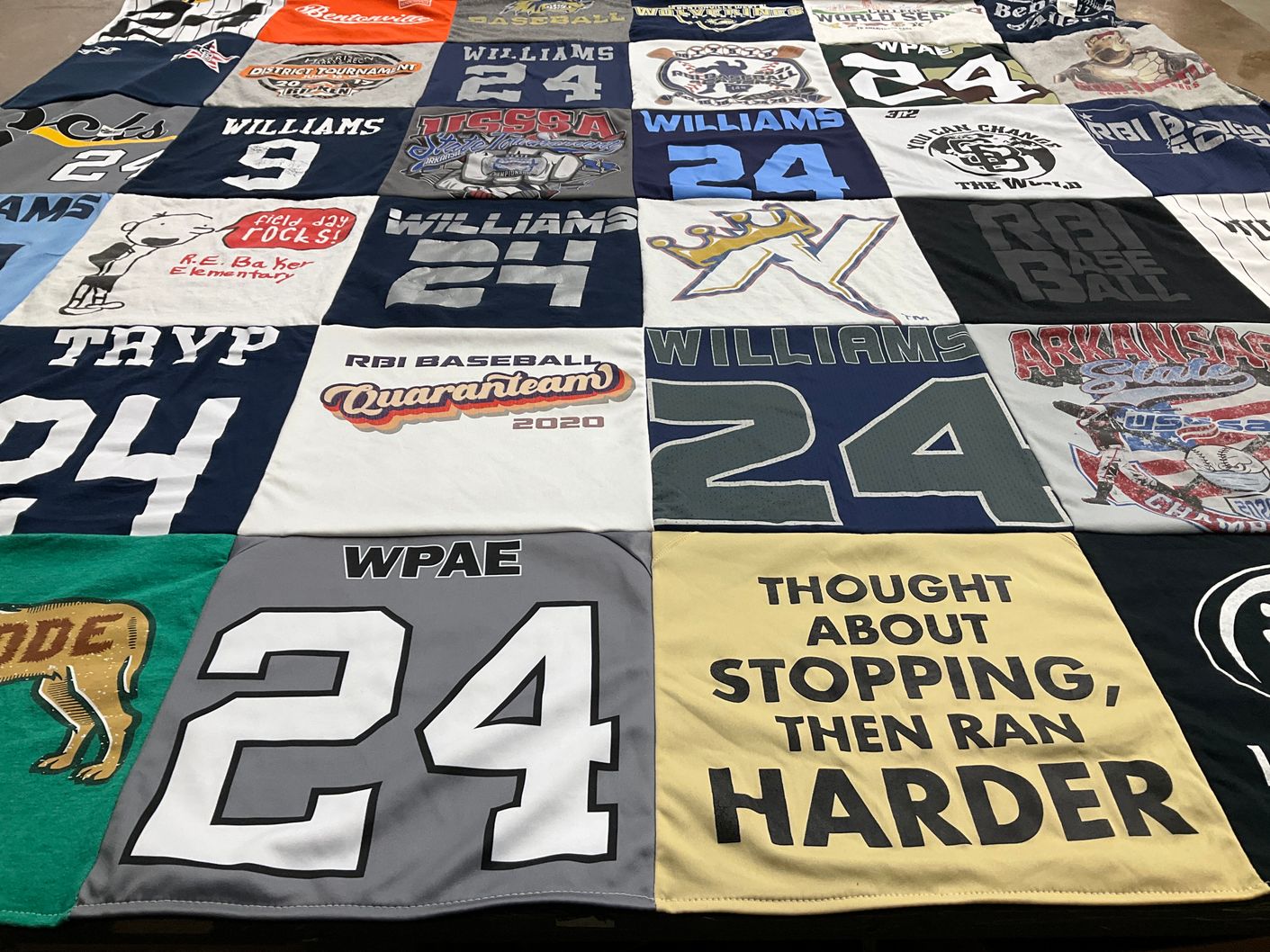 T-shirt quilt from arkansas state university by Melissa from AR