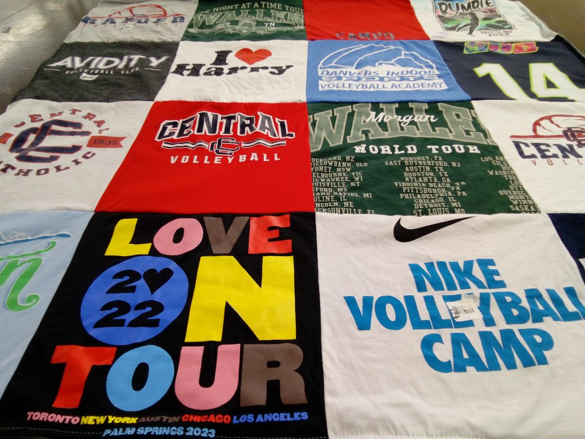 T-shirt quilt from central catholic high school by Julie from MA