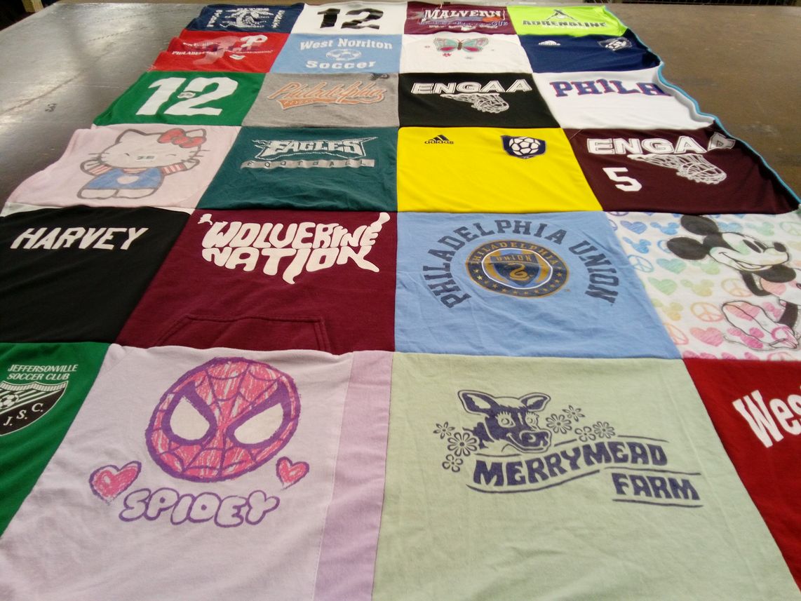T-shirt quilt featuring philadelphia union, eagles football by Diana from PA