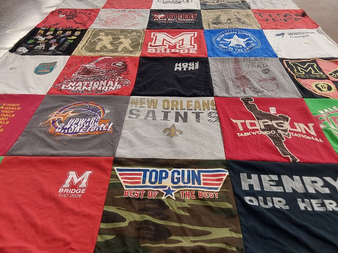 T-shirt quilt featuring new orleans saints by Dorothy from GA