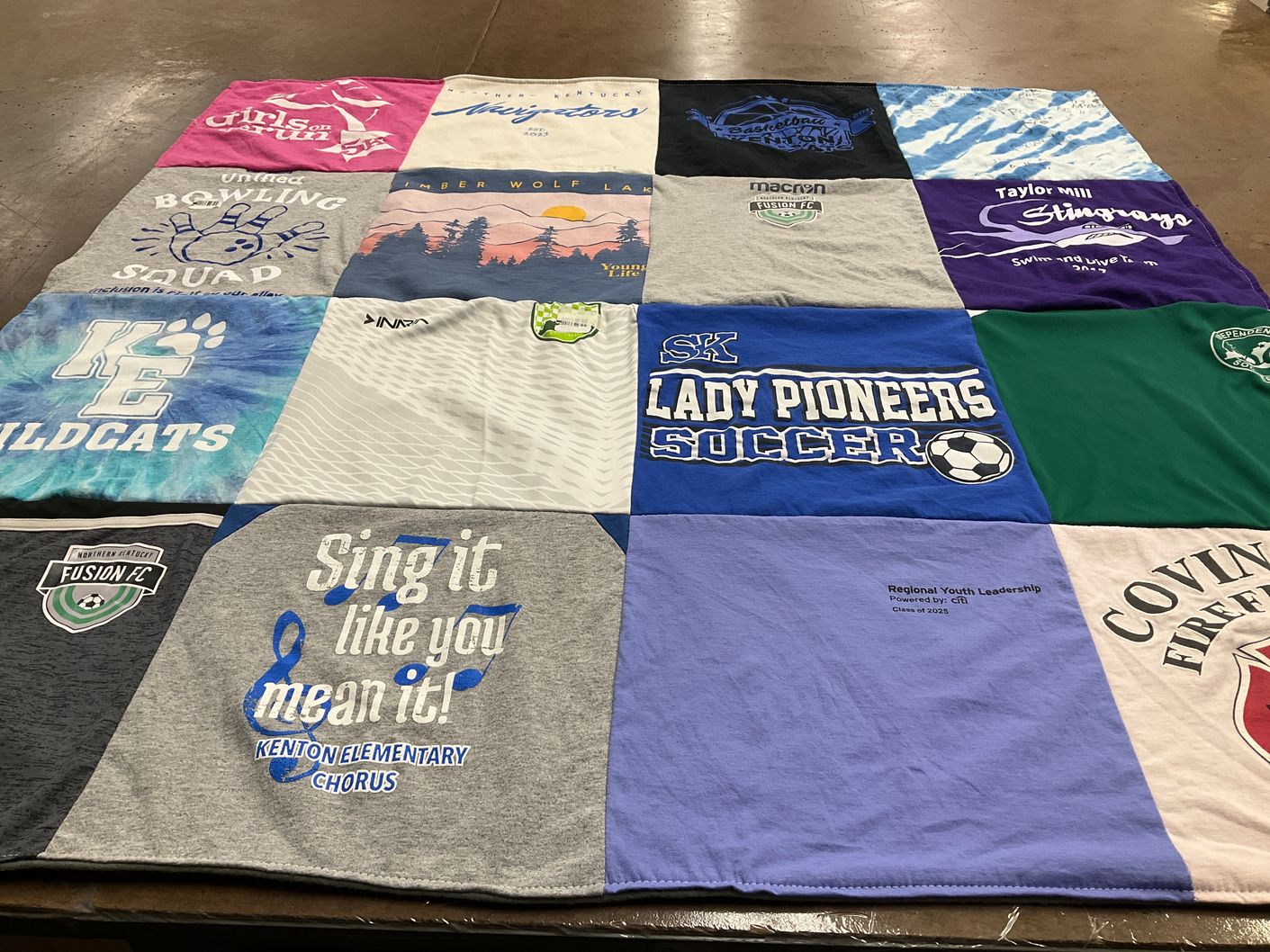 T-shirt quilt featuring fusion fc by Shauna from KY