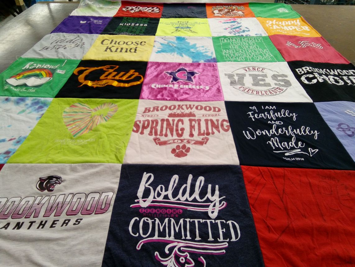 T-shirt quilt featuring brookwood panthers by Tamicka from AL