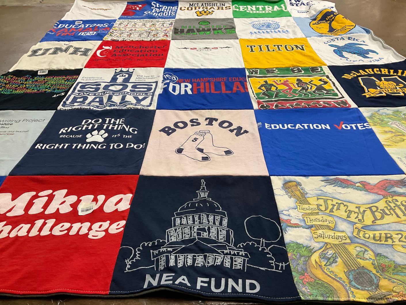 T-shirt quilt from tilton school by Anne from NH