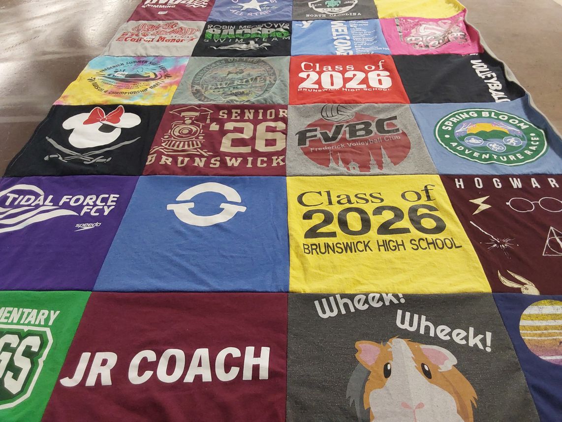 T-shirt quilt from brunswick high school by Tricia from MD