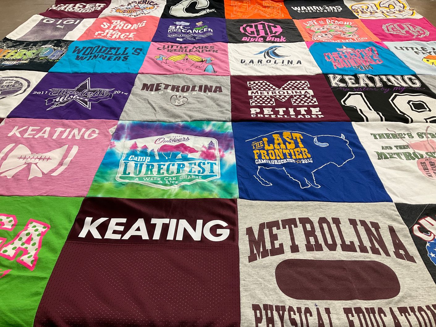 T-shirt quilt from metrolina academy by Cynthia from NC