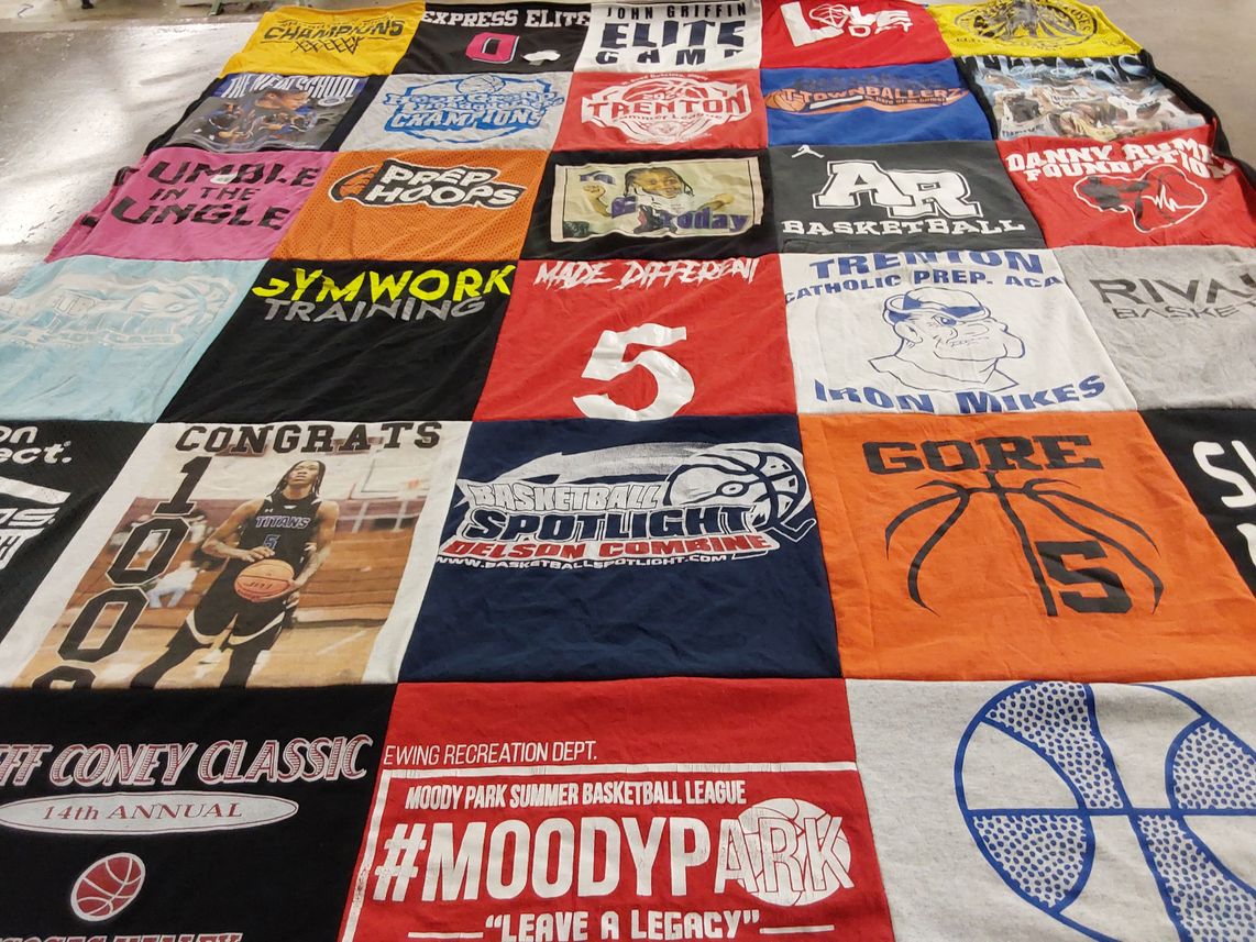 T-shirt quilt from trenton catholic preparatory academy by Fatiya from NJ