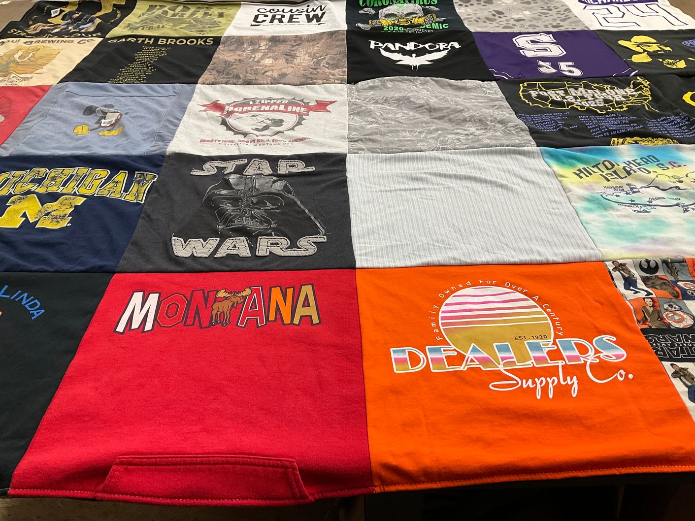 T-shirt quilt from university of michigan by Christine from OR