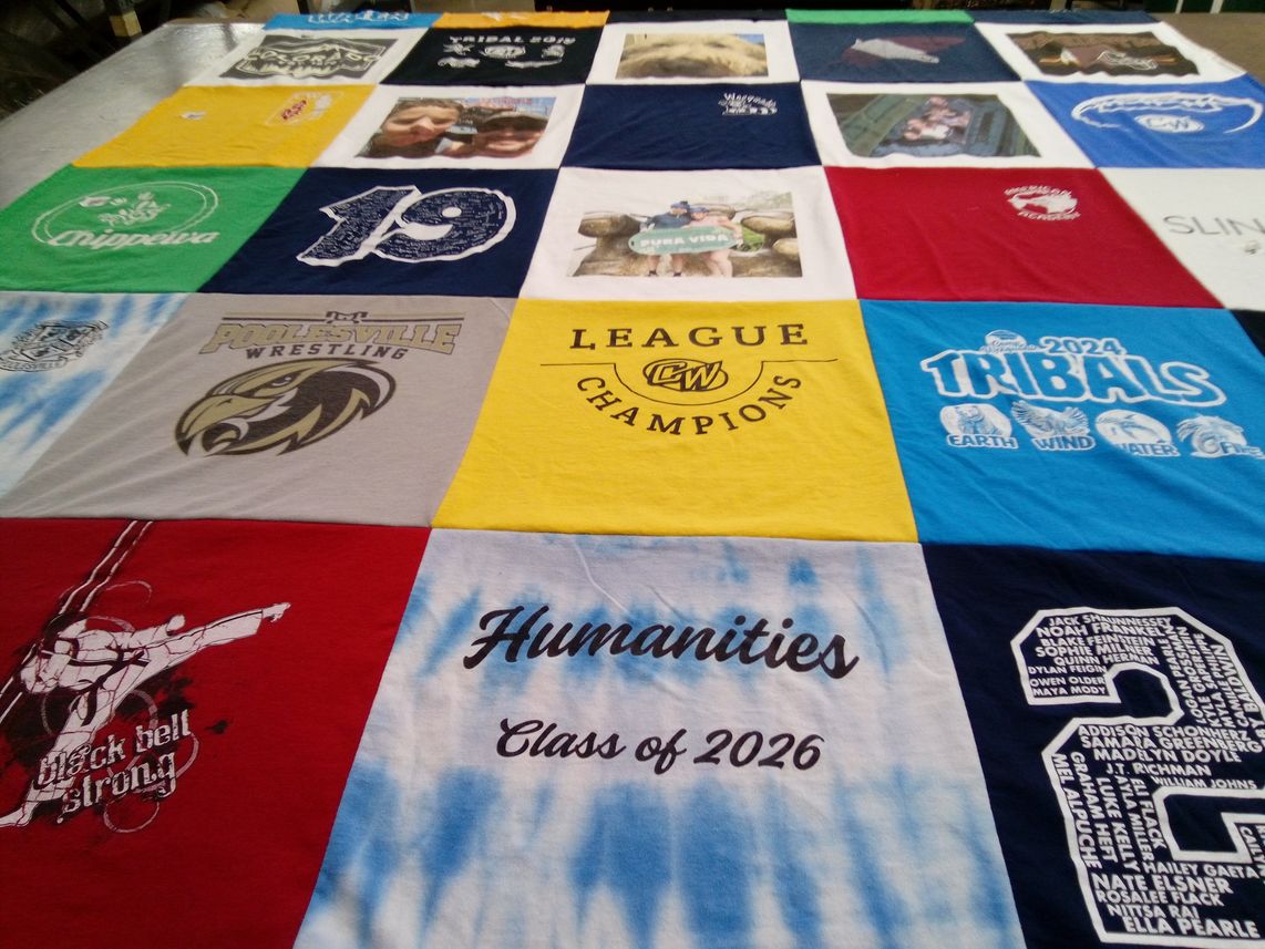 T-shirt quilt from pooleville high school by Stephanie from MD