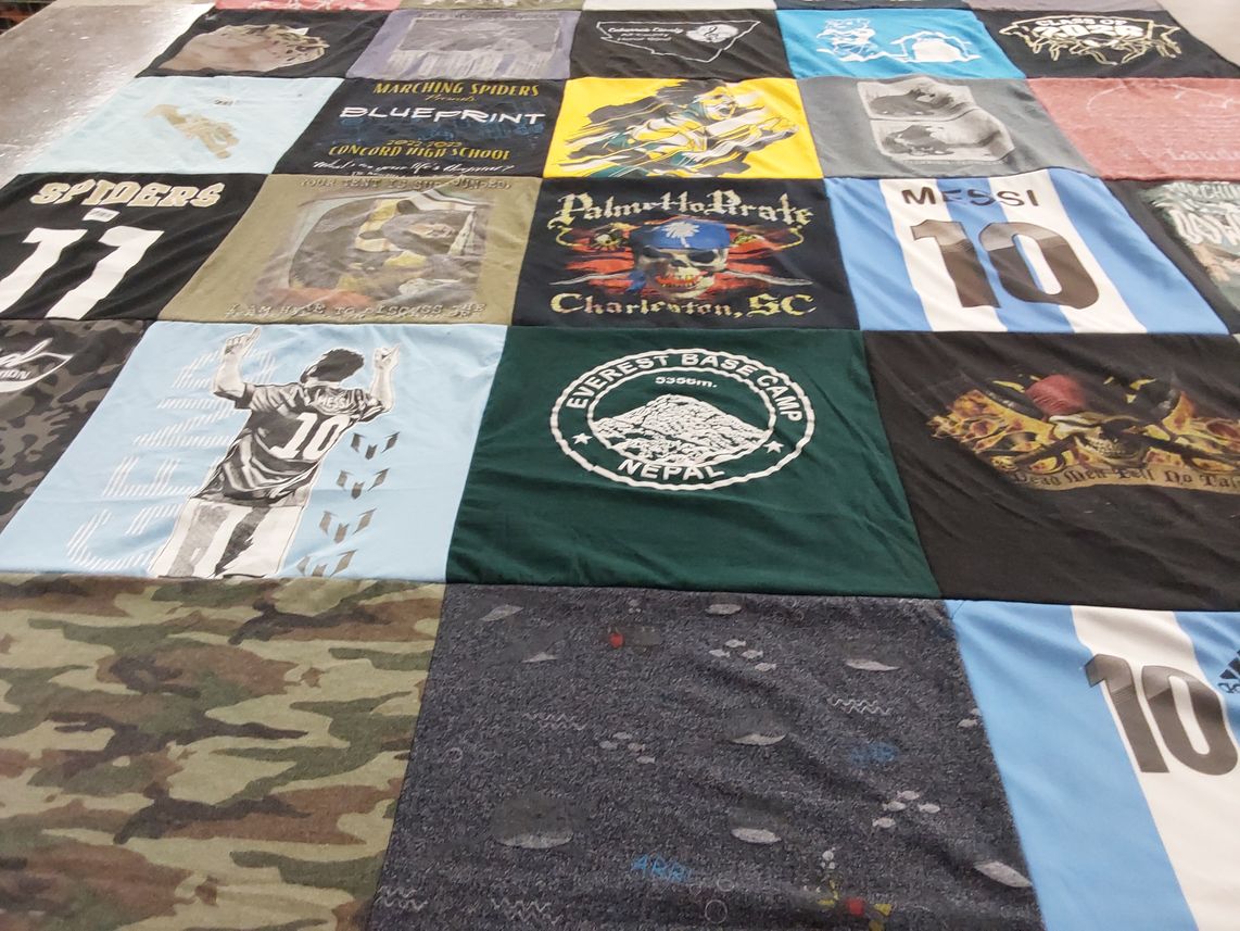 T-shirt quilt from concord high school by Ana from NC