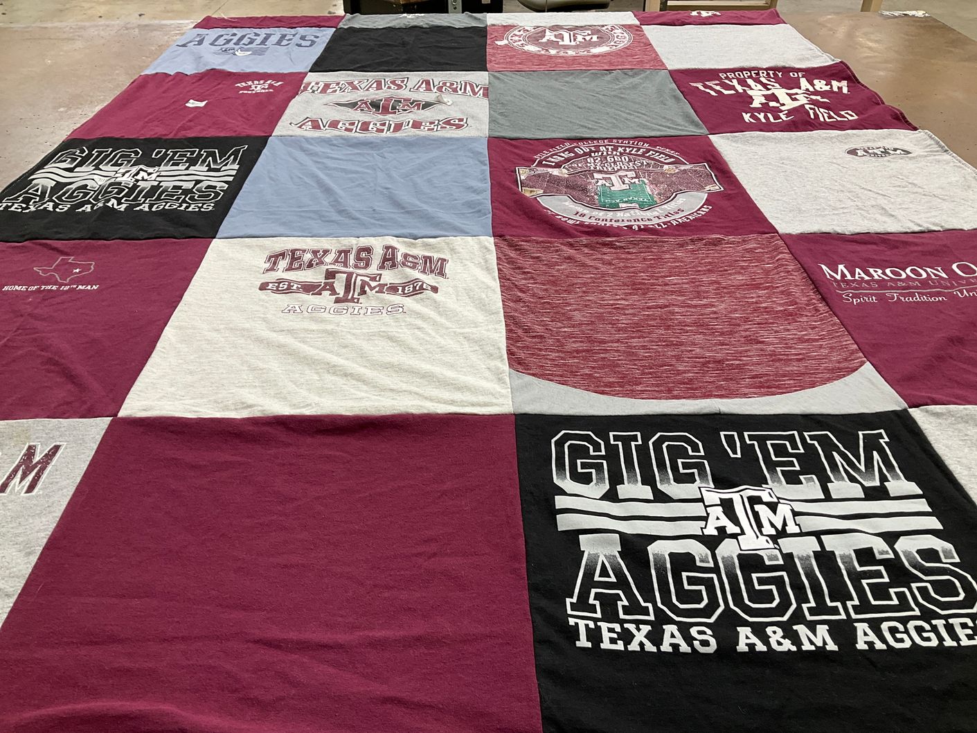 T-shirt quilt from texas a&m university by Brenda from TX