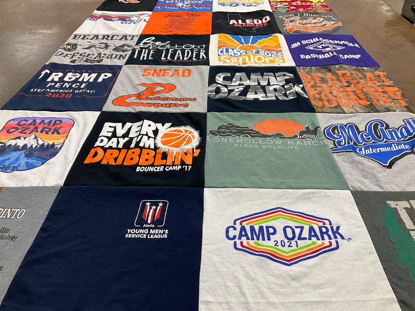 T-shirt quilt from mcanal intermediate school by Jennifer from TX