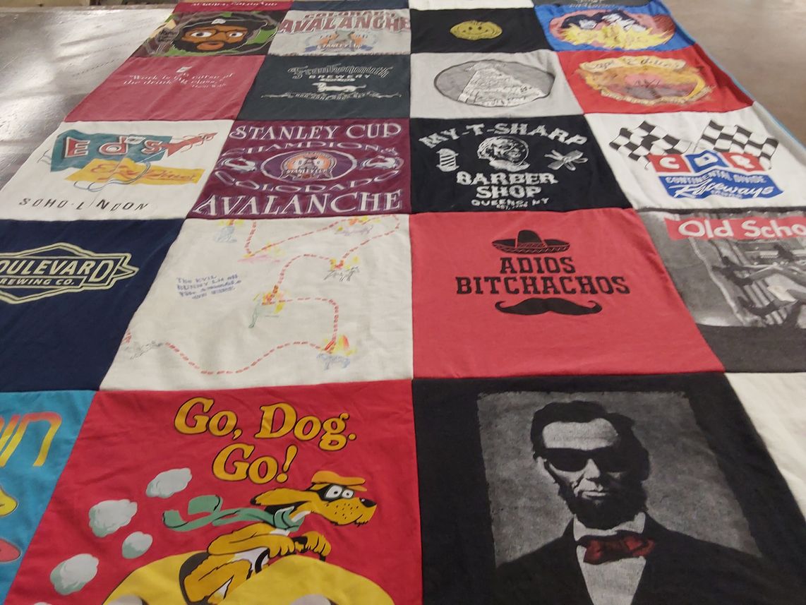 T-shirt quilt featuring colorado avalanche by Timothy from CO