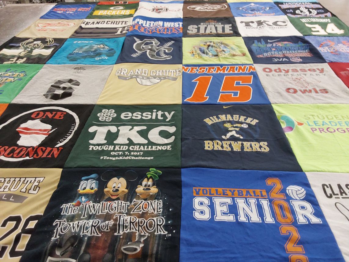 T-shirt quilt featuring milwaukee brewers by Jessica from WI