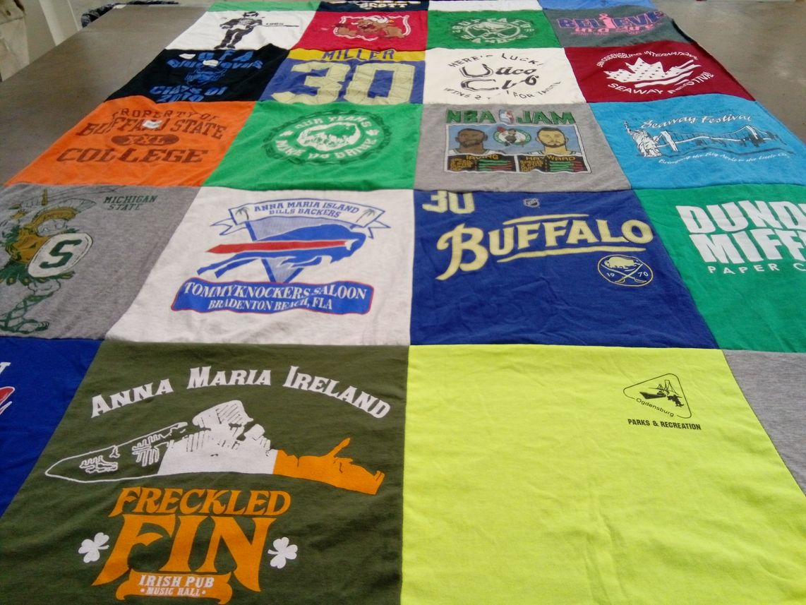 T-shirt quilt featuring buffalo sabres by Kayley from NY