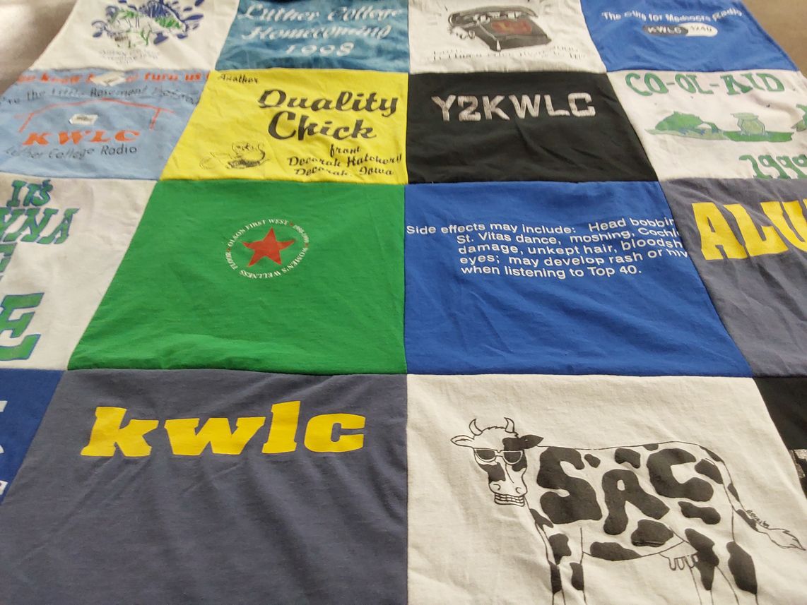 T-shirt quilt from luther college by Kirsten from IA