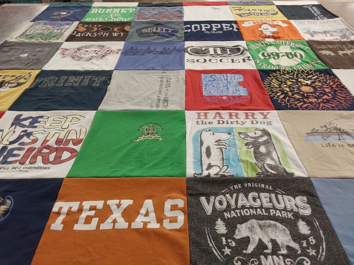 T-shirt quilt featuring trinity university soccer by Jennifer from CO