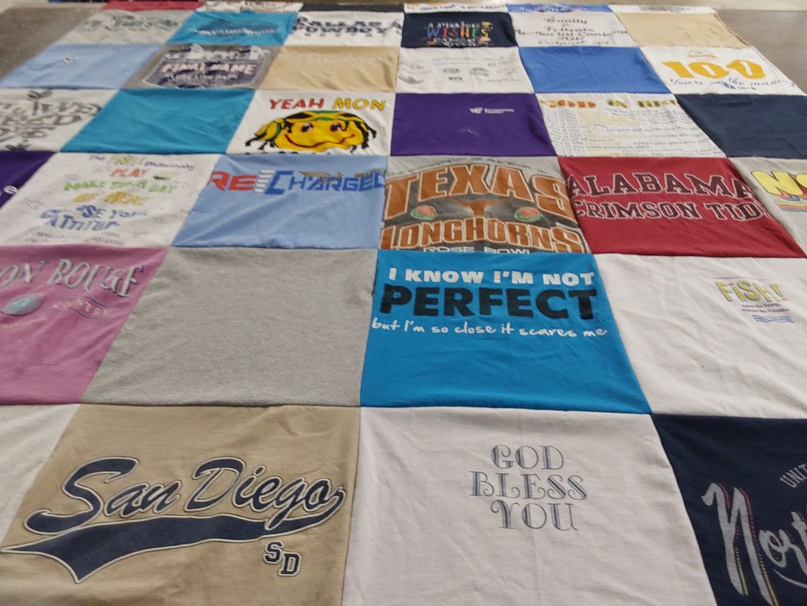 T-shirt quilt from university of texas at austin, university of alabama by monika from TX