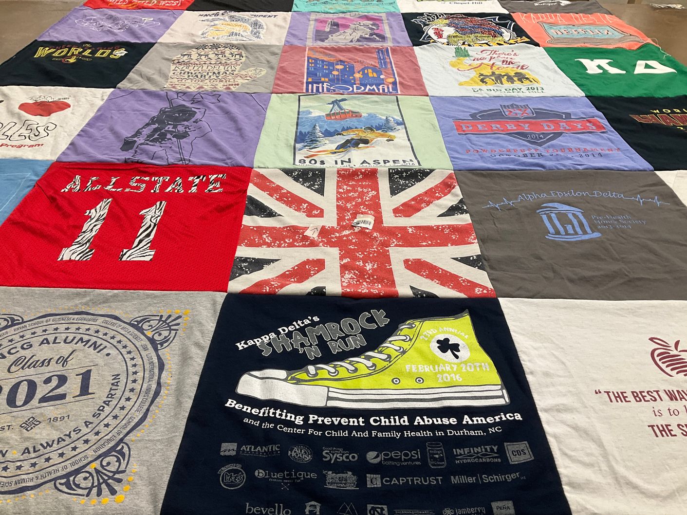 T-shirt quilt from united states alumni association by Sloan from FL