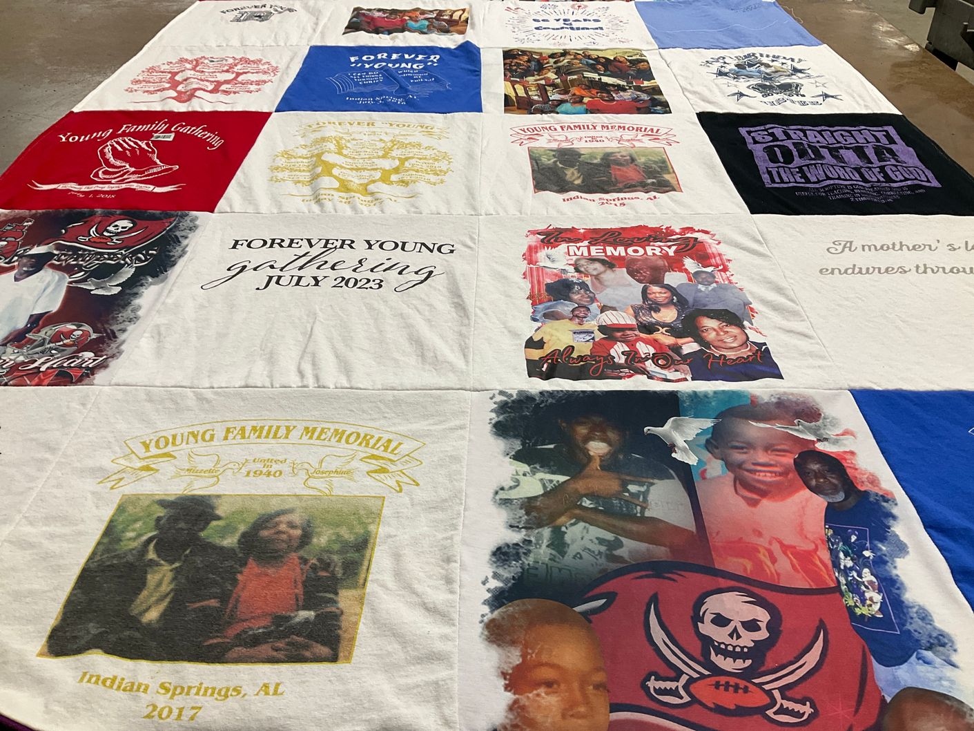 T-shirt quilt featuring tampa bay buccaneers by LaTashi from MS