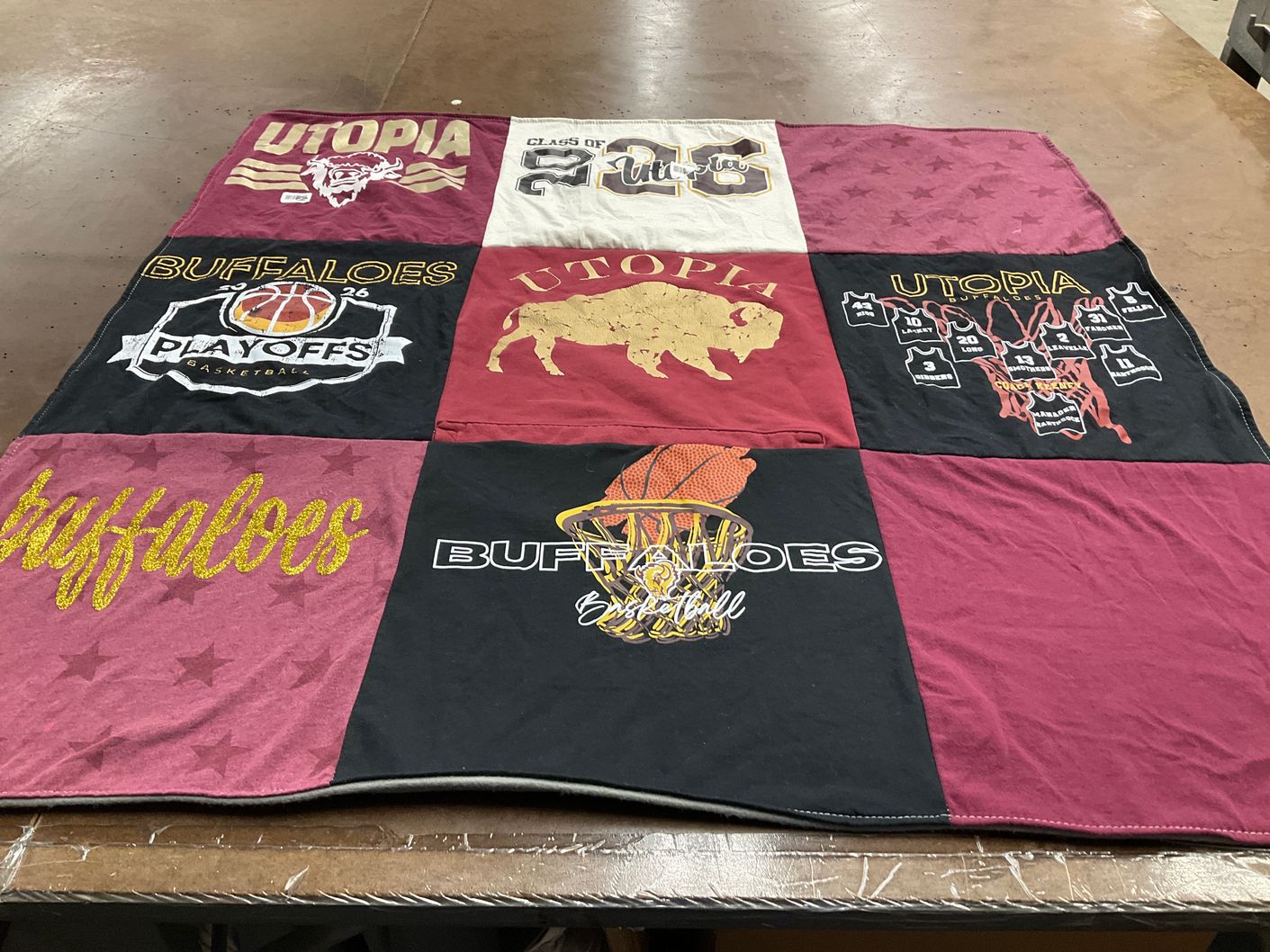 T-shirt quilt featuring utopia buffaloes basketball by Jaime from TX