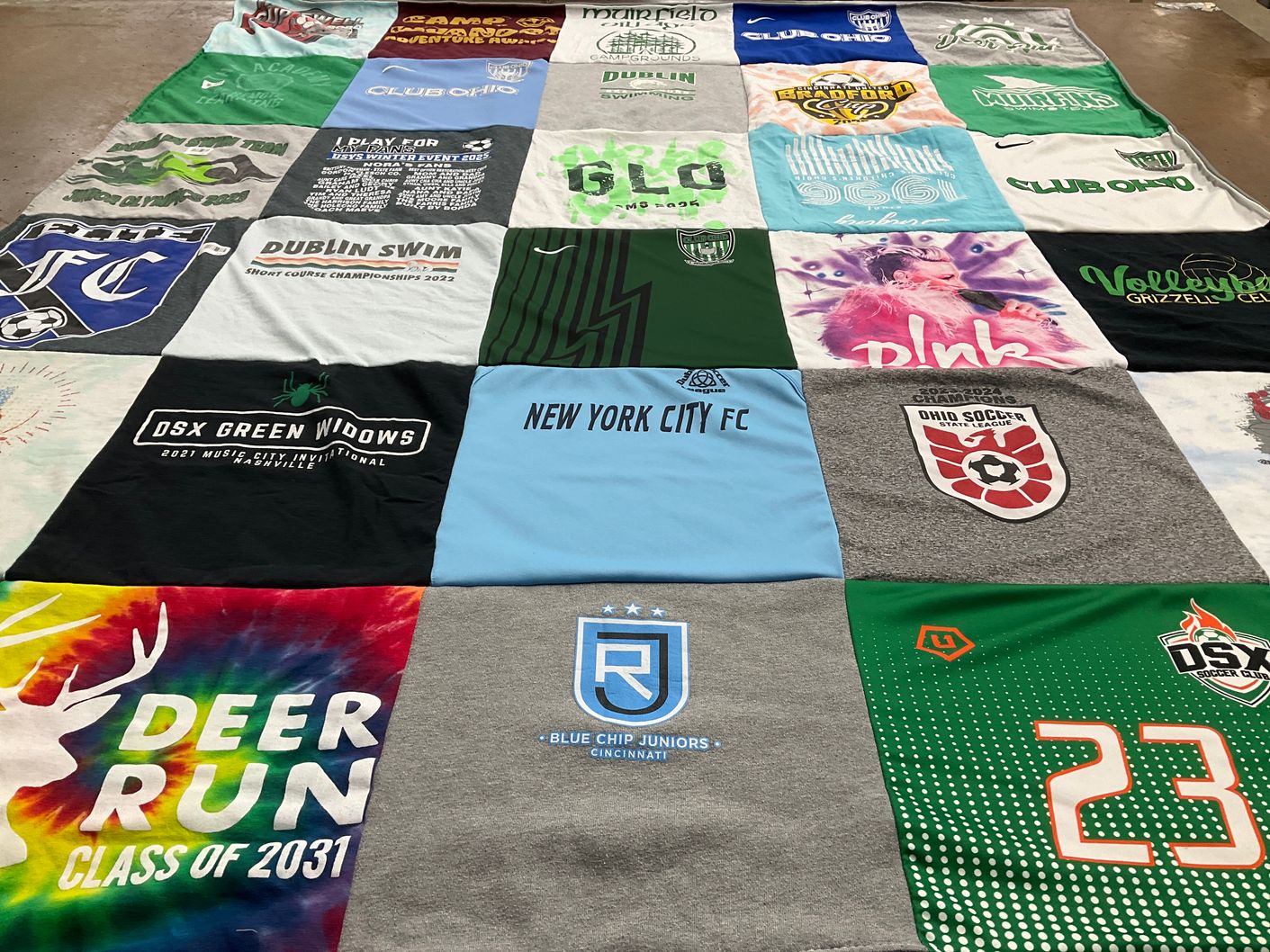 T-shirt quilt featuring new york city fc by Andrea from OH