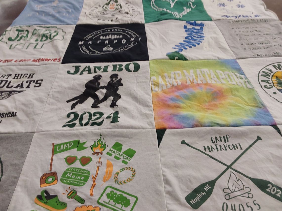 T-shirt quilt from east high school by Sara from CT