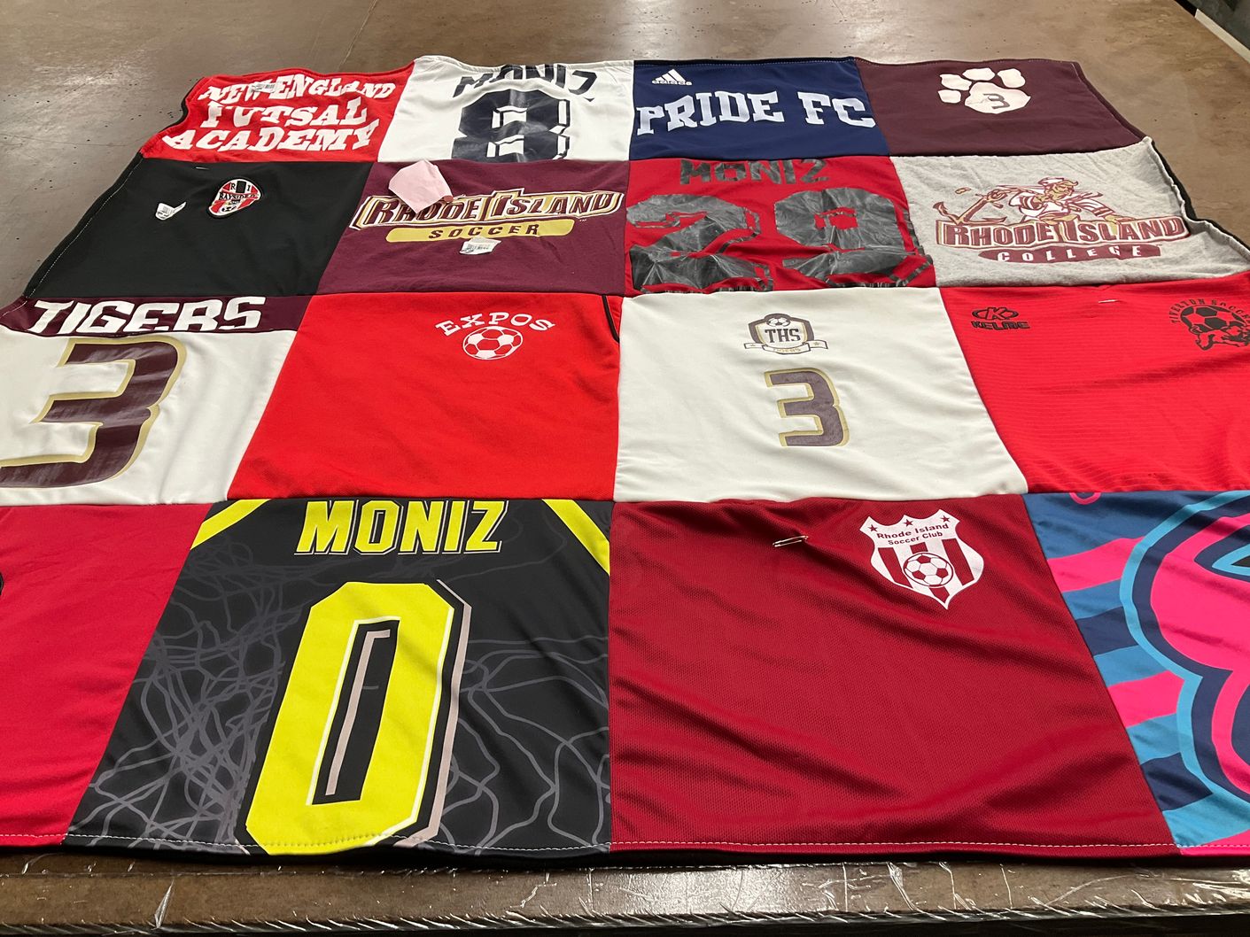 T-shirt quilt featuring pride fc, rhode island soccer club by Krissy from RI