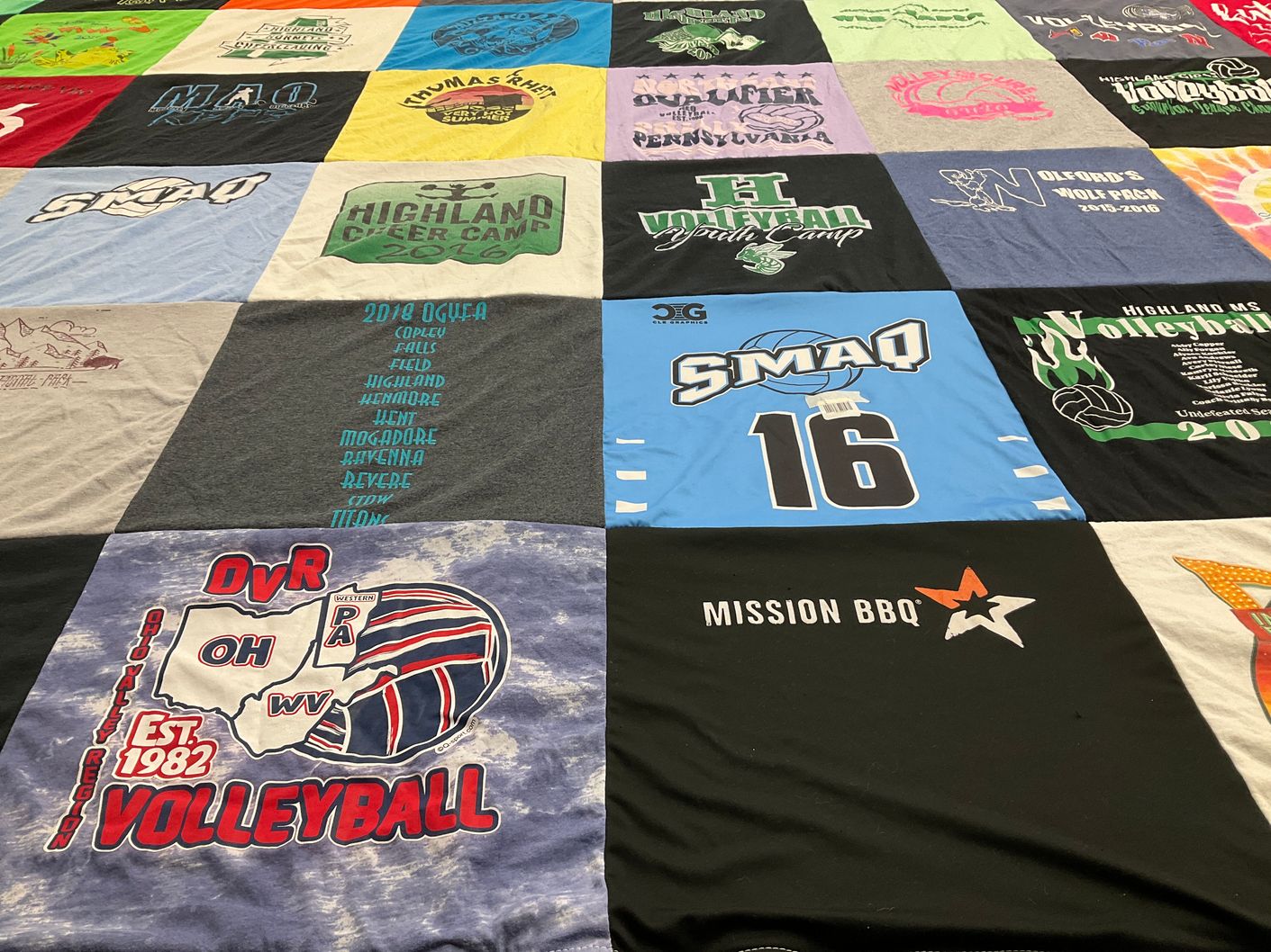 T-shirt quilt featuring ohio valley region volleyball by Laura from OH
