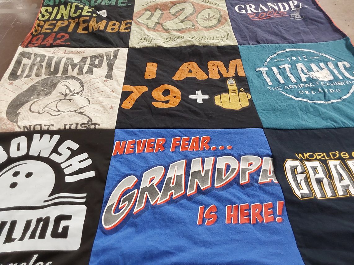 T-shirt quilt by Anne from FL