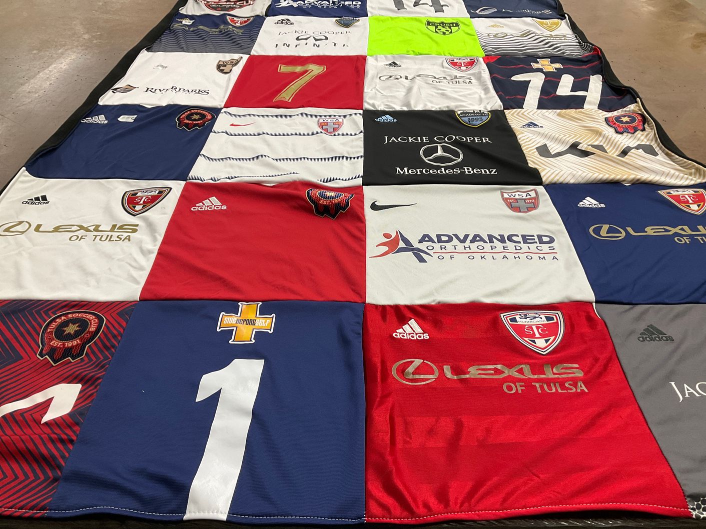 T-shirt quilt featuring tulsa soccer club, wsu soccer team by Emily  from OK