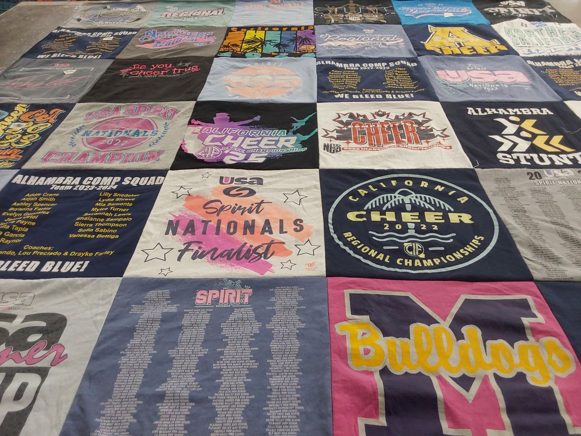 T-shirt quilt featuring bulldogs by Stephanie from CA