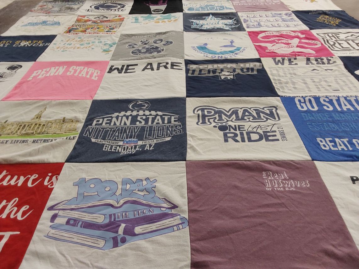T-shirt quilt featuring penn state nittany lions by Christina from NY