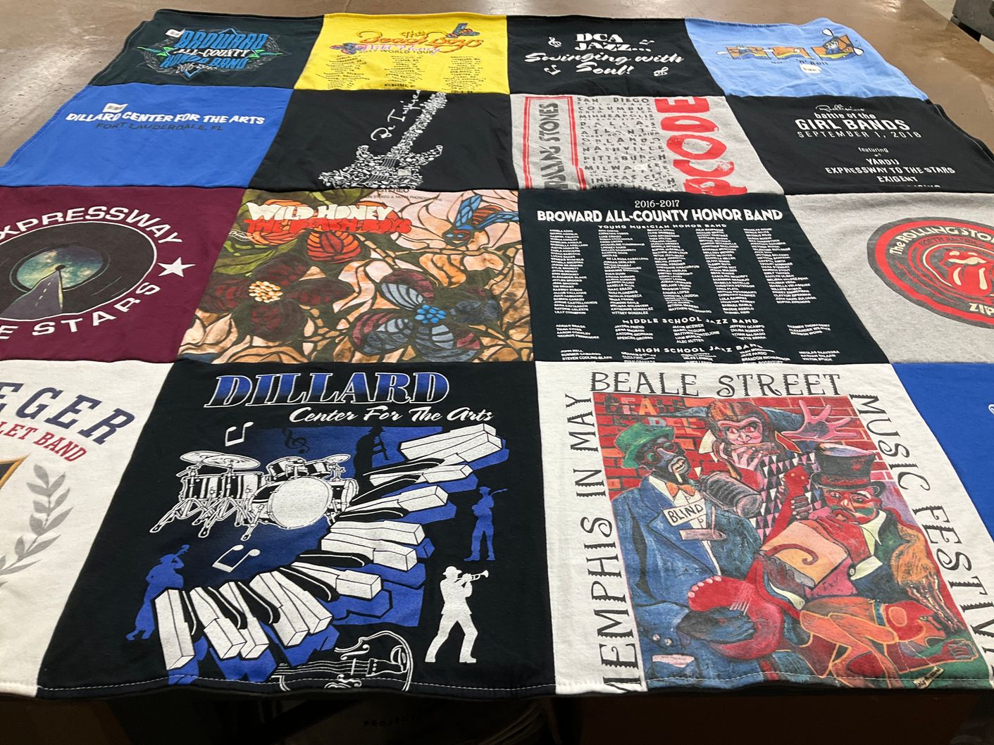 T-shirt quilt from dillard center for the arts by Regina from GA