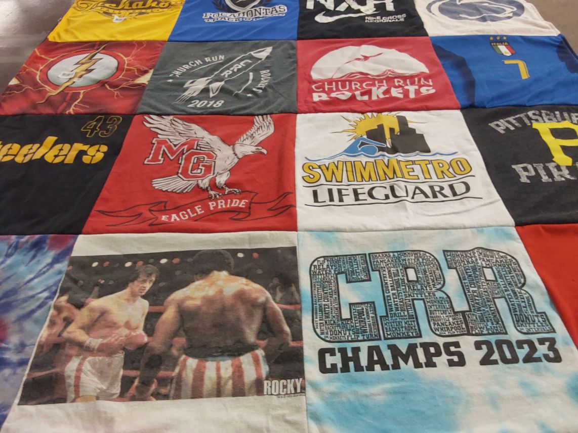 T-shirt quilt featuring pittsburgh steelers by Michele from VA