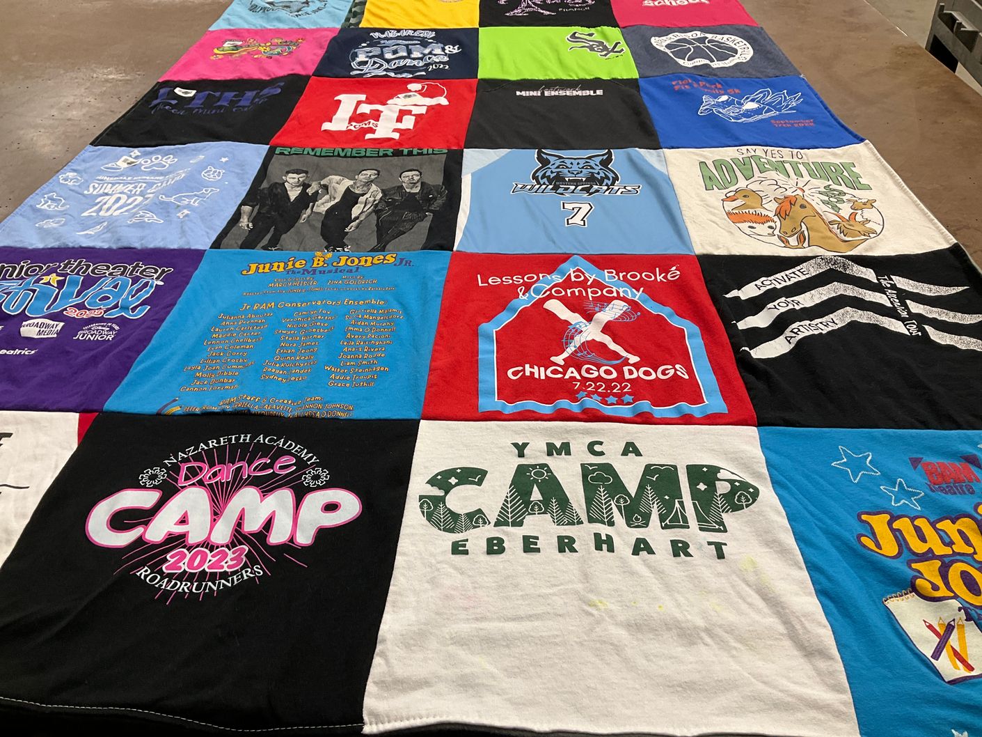 T-shirt quilt from nazareth academy by Taylor from IL