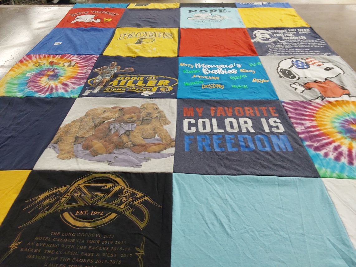T-shirt quilt featuring indiana pacers by Lindsey from AR