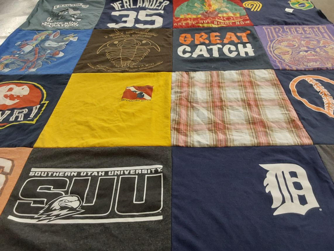 T-shirt quilt featuring detroit tigers by Mike from MI