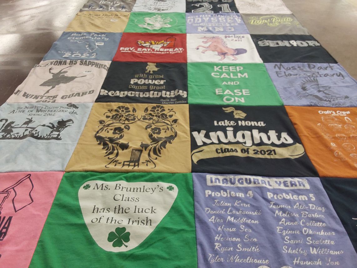 T-shirt quilt featuring lake nona knights by Angela from FL