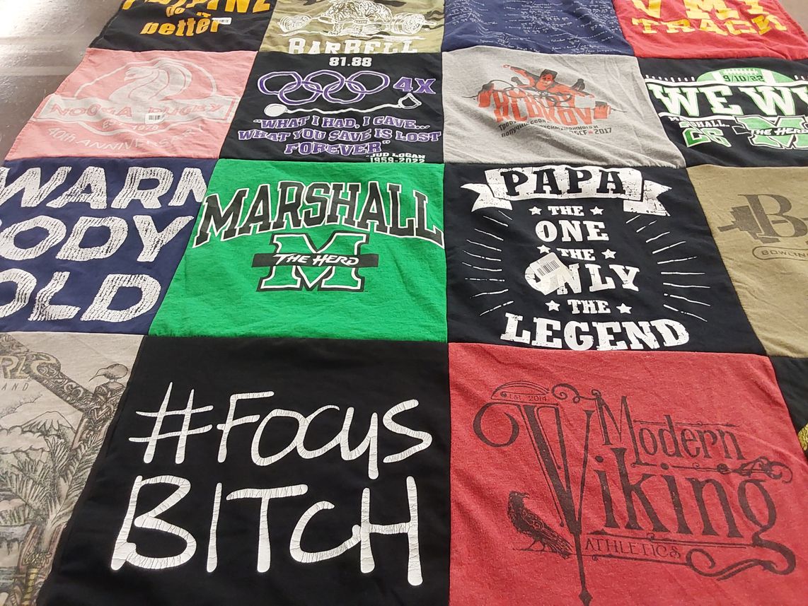 T-shirt quilt from marshall university by Mike from AL