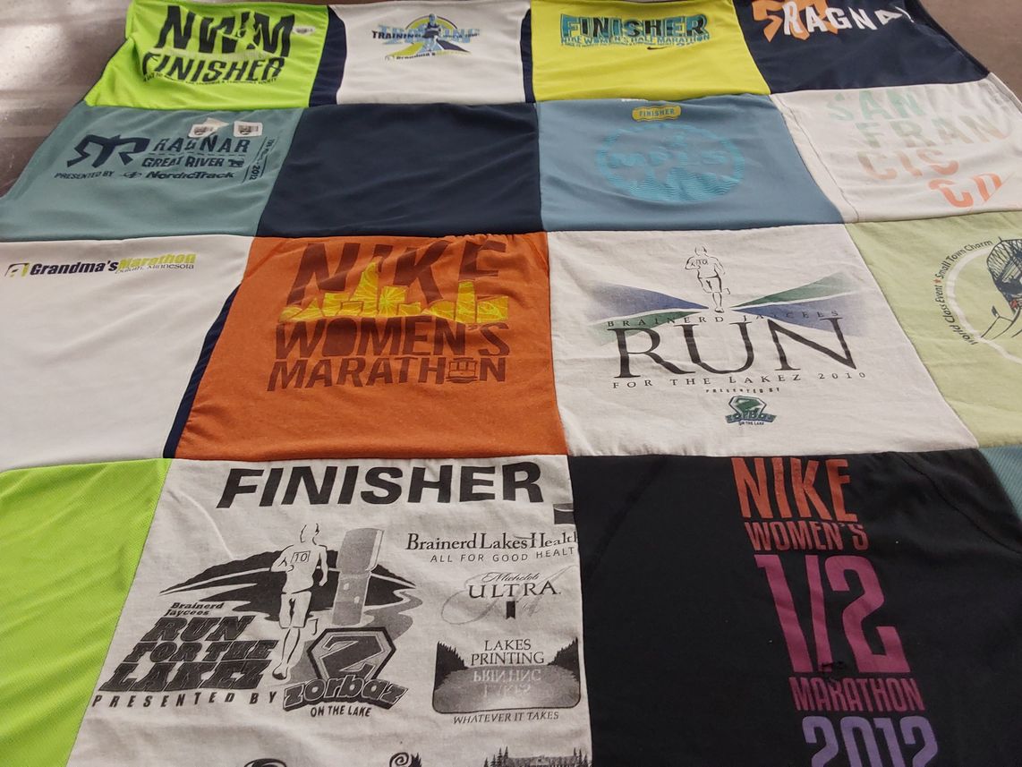 T-shirt quilt from grandma's marathon, brainerd high school by Barbara from MN