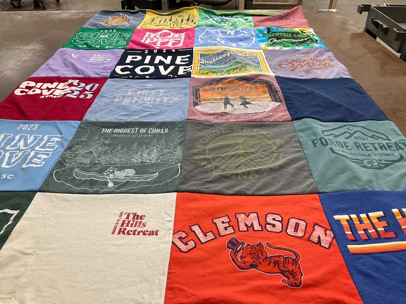 T-shirt quilt from clemson university by Molly from SC