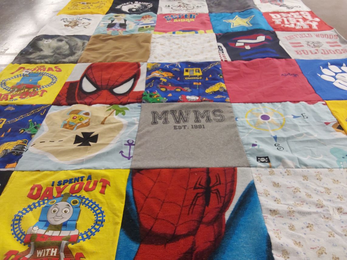 T-shirt quilt featuring bulldogs by Patricia from MD