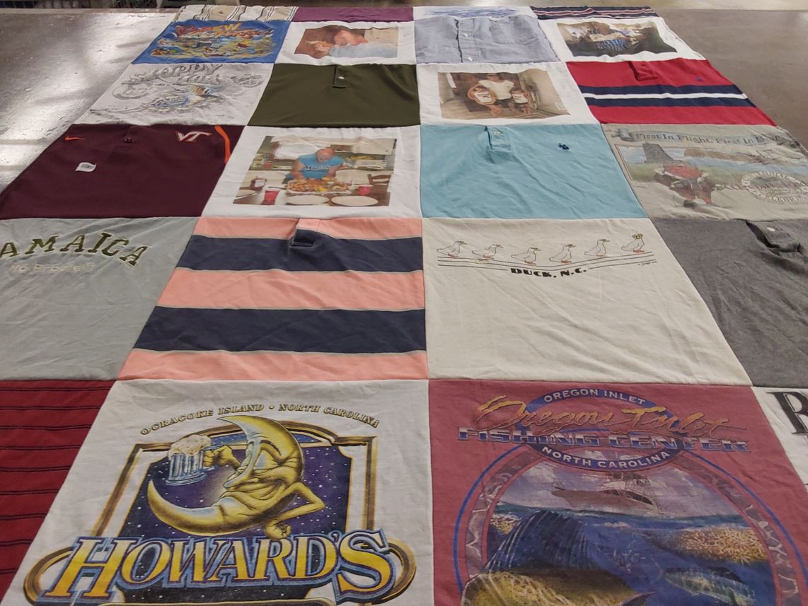 T-shirt quilt from virginia tech university by Russell from VA