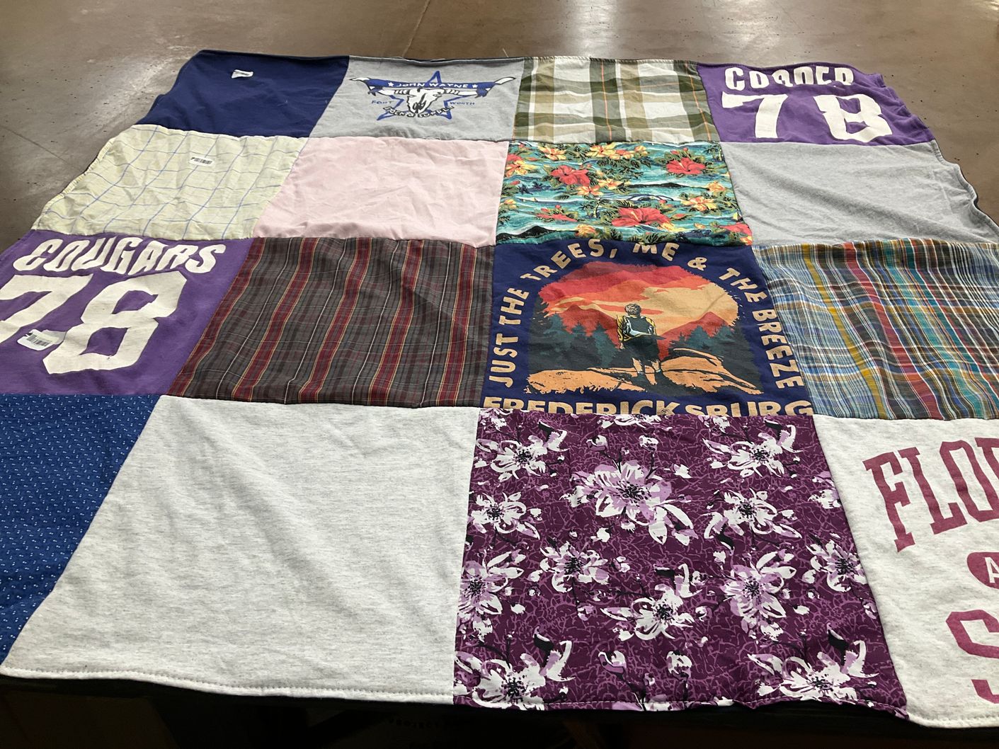 T-shirt quilt featuring cougars by Elizabeth from FL